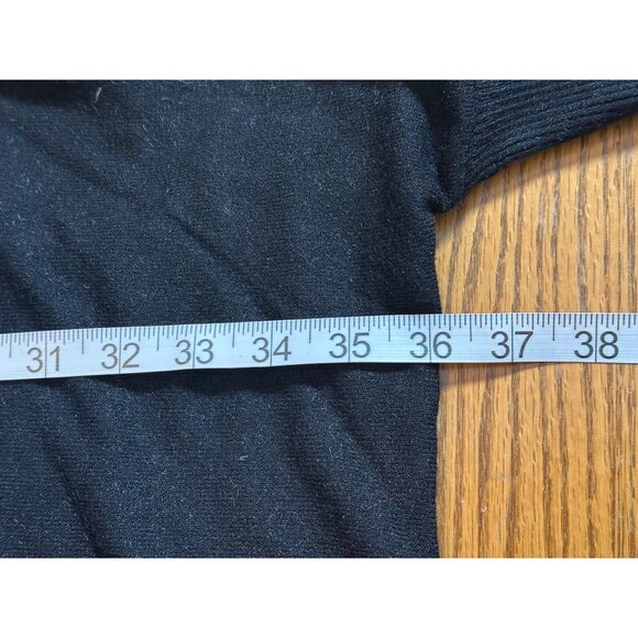 Patrizia Luca Milano Black Poncho Oversized Sweater O/S Fall Layering Piece - Picture 5 of 9